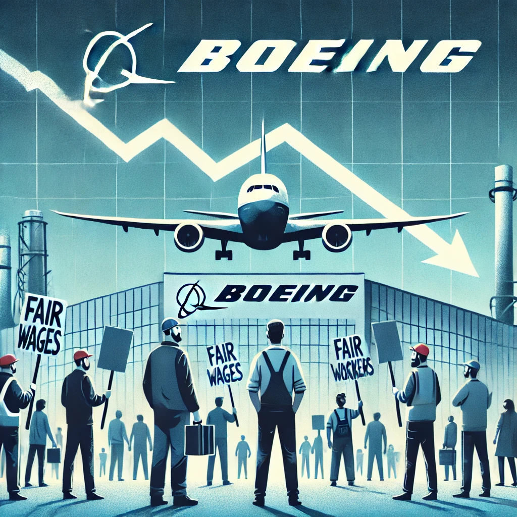 Boeing Shares Slide Amid Ongoing Labor Strike